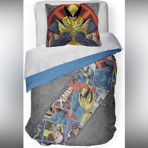 Marvel X-Men Mutants Full Comforter & 2 Sham Set Wolverine